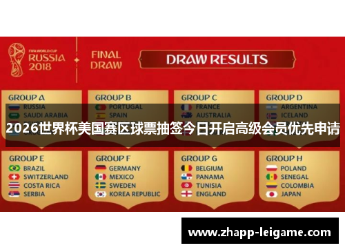2026世界杯美国赛区球票抽签今日开启高级会员优先申请